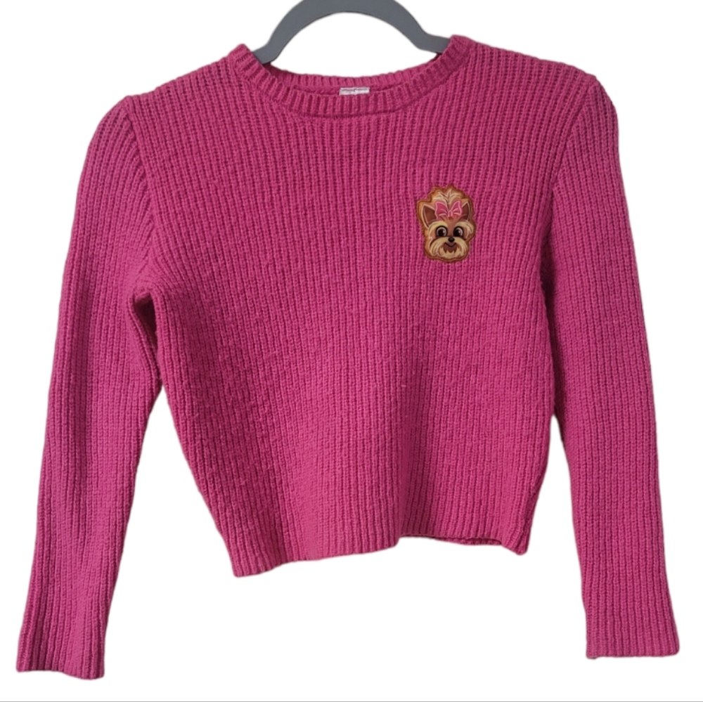 Nickelodeon Jojo Siwa Long Sleeve Girls Pink Sweater w/Decal on Front, Size XS/S